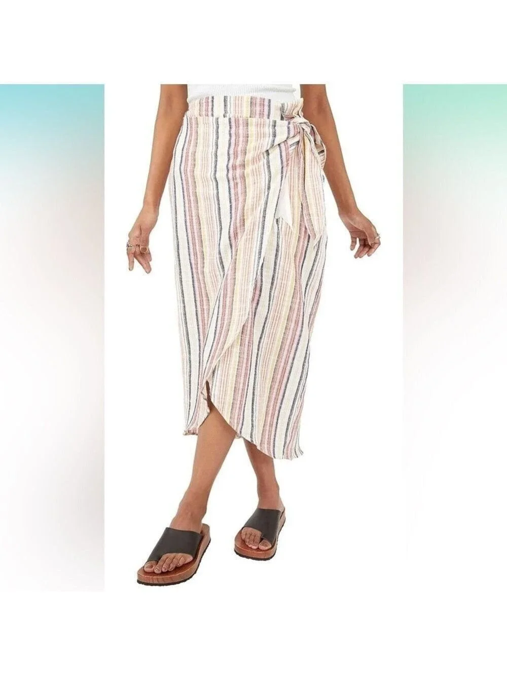 Free People Aubrey Sarong Skirt in Multi Combo size 12 NWT